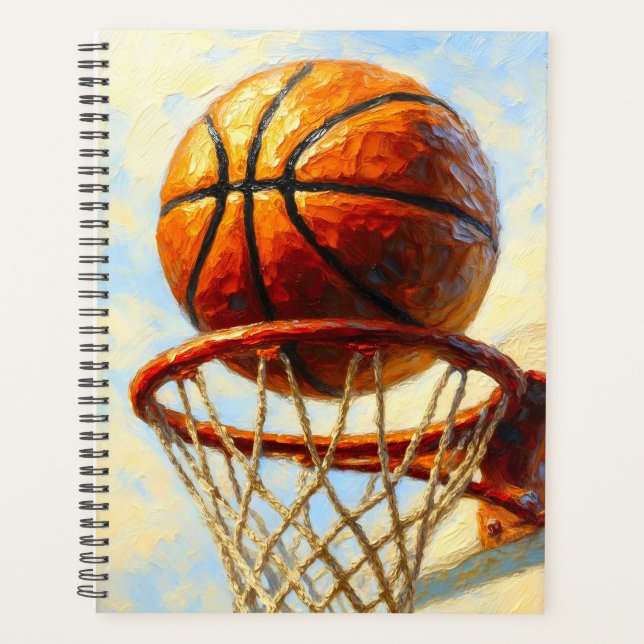 Agenda Basketball Art Notebook - Sports Design Journal (Anverso)