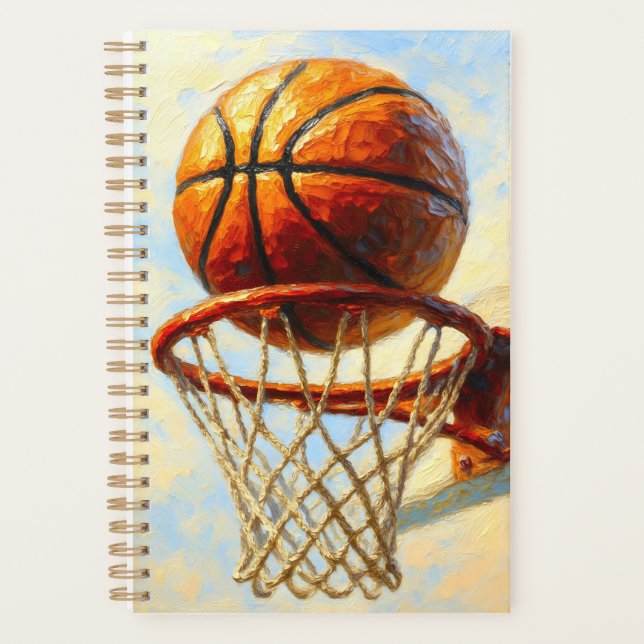 Agenda Basketball Art Notebook - Sports Design Journal (Anverso)