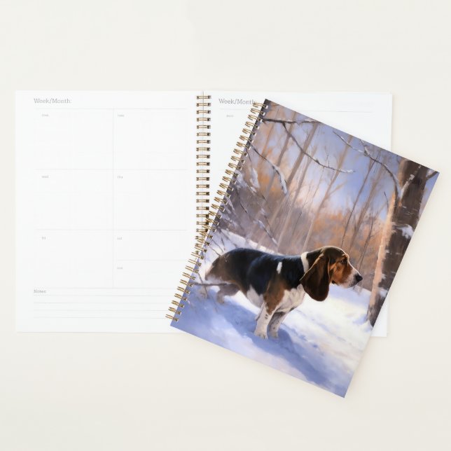 Agenda Basset Hound Let It Snow Navidades (Demostración)