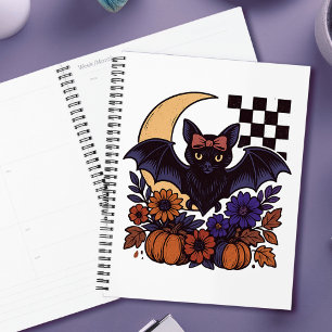 Agenda Batalla de Halloween Retro Con Estética Gótica De