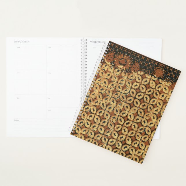 Agenda Batik Earthy Coffee Bean Elegant Rustic Rugged (Demostración)