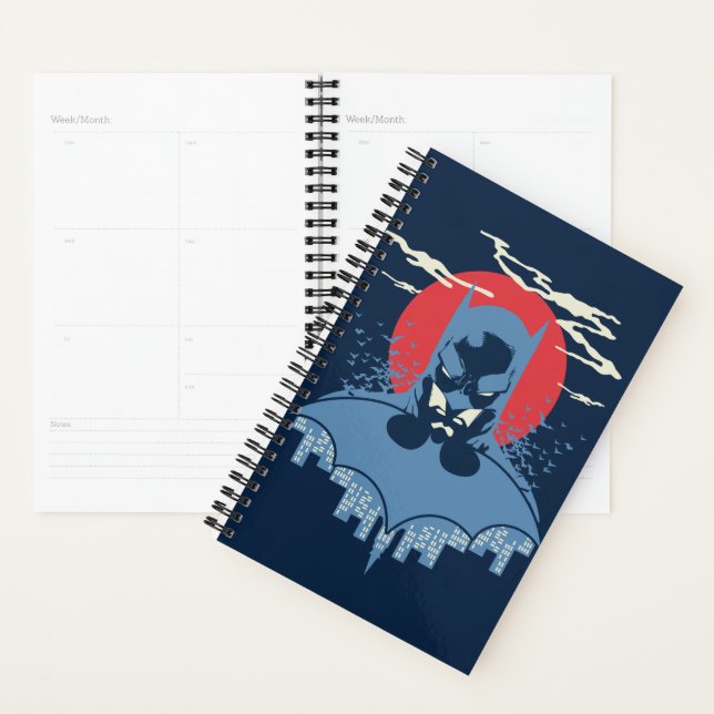 Agenda Batman De Luna Roja Con Logo (Demostración)