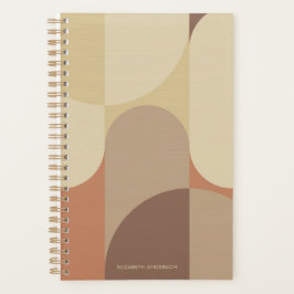 Agenda Bauhaus Terracotta Beige Abstract Personalized