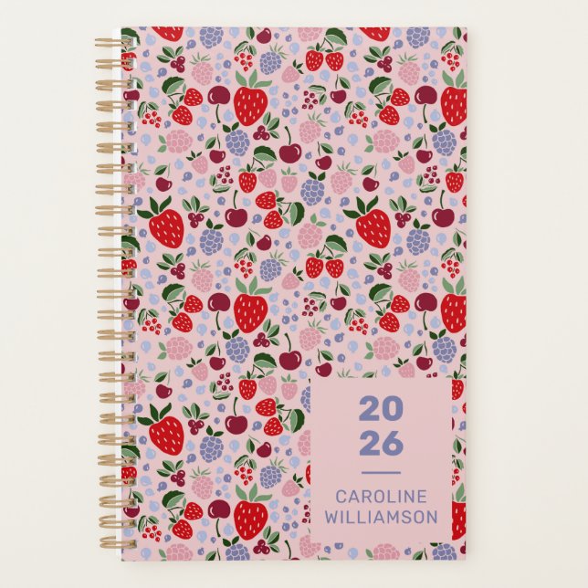 Agenda Bayas de Frutas de Verano Rosadas Damas de Honor P (Anverso)