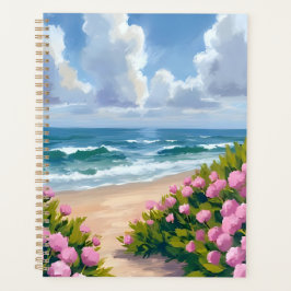 Agenda Beach in Bloom | Pink Hydrangea Oceanside Coastal