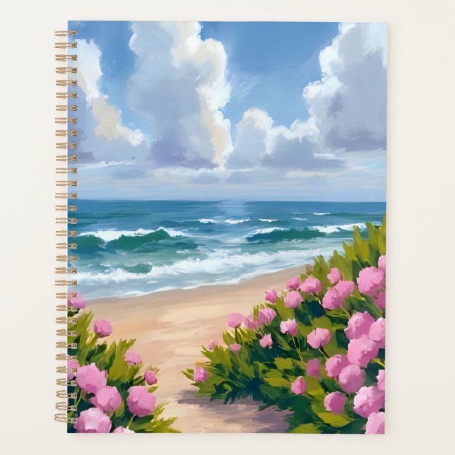 Agenda Beach in Bloom | Pink Hydrangea Oceanside Coastal (Anverso)