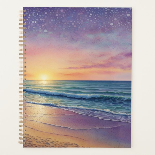 Agenda Beach Waves and Shore Art (Anverso)