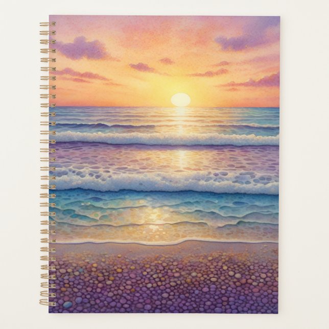 Agenda Beach Waves and Shore Art (Anverso)