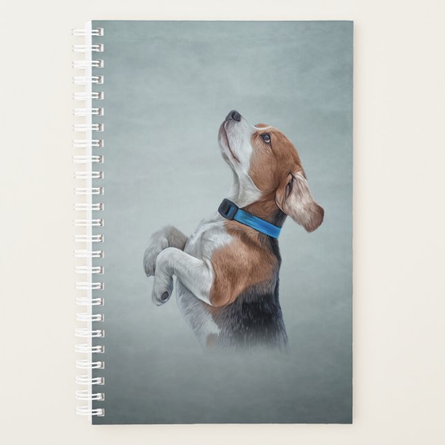 Agenda Beagle de perro dibujante (Anverso)