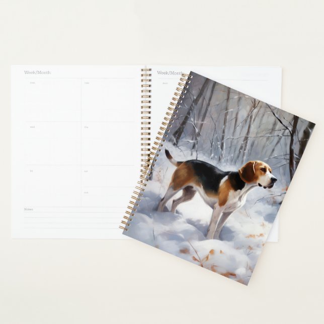 Agenda Beagle Deja que nieve Navidad (Demostración)
