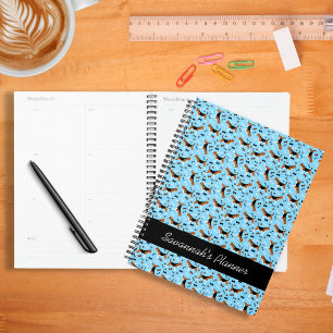 Agenda Beagle Dog Beagles Hound Pattern Blue