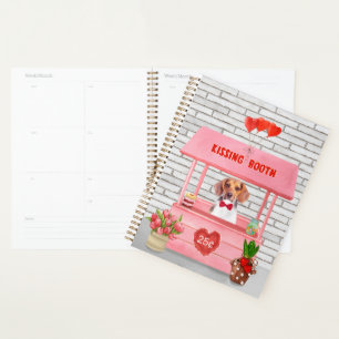 Agenda Beagle Dog El día de San Valentín Kissing Booth