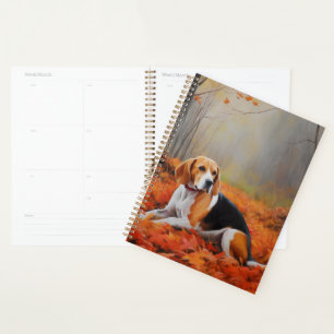 Agenda Beagle en otoño inspira caída de hojas