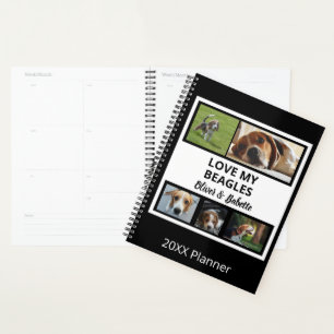 Agenda Beagle Lovers Personalizado Cachorro y Collage de