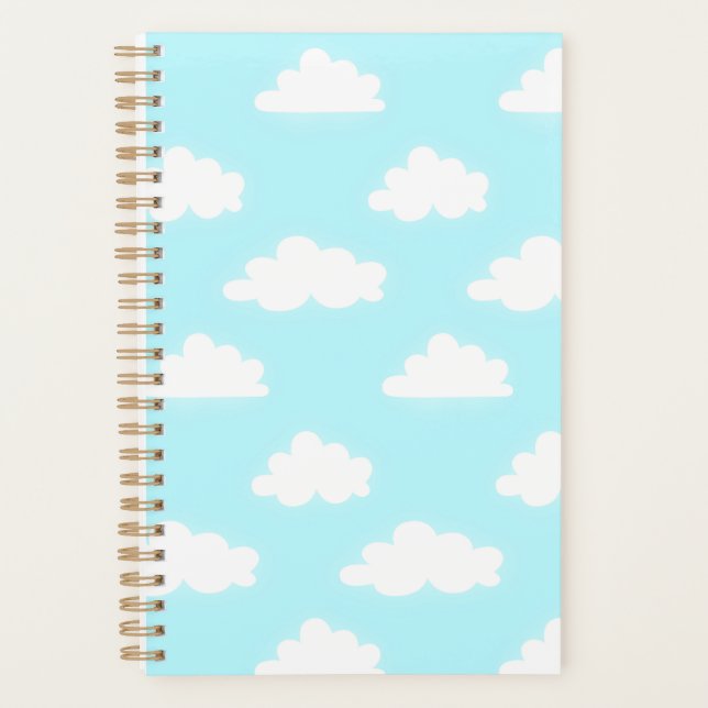 Agenda Beautiful Blue Sky Print Notebook Planner (Anverso)