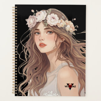 Agenda Beautiful Floral Anime Girl – Soft Pastel Aesthe