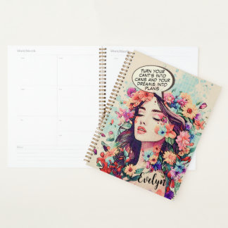 Agenda Beautiful Vintage Pop Art ‘Make Dreams Into Plans’