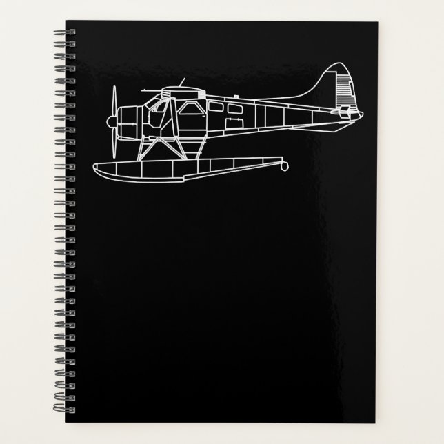 Agenda Beaver On Floats Sea Plano Pilot Front & Back (Anverso)