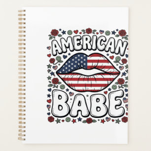 Agenda Bebé Americano Diseño de Grabado Vintage Patriótic