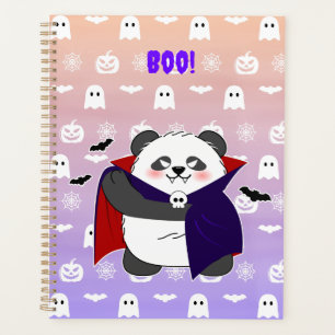 Agenda Bebé lindo de Halloween Vampiro Panda Dracula