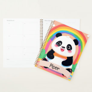 Agenda Bebé lindo Panda Rainbow