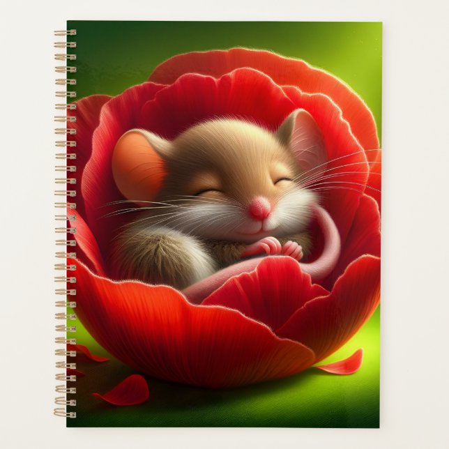 Agenda Bebé muy adorable mientras duerme el ratón (Anverso)