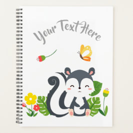 Agenda Bebé zorrillo, mariposa y flores