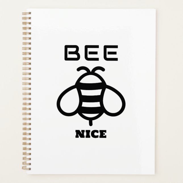 Agenda Bee Nice with Minimal Design (Anverso)