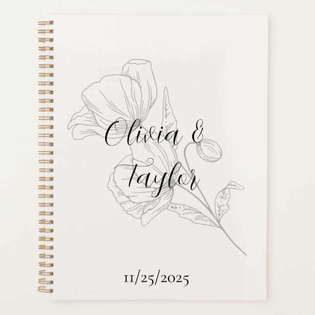 Agenda Beige Elegance Wedding (Anverso)