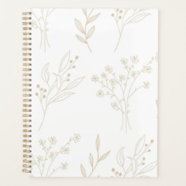 Agenda Beige Floral Boho Boda