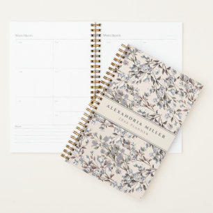 Agenda Beige Linen Floral Nombre y año
