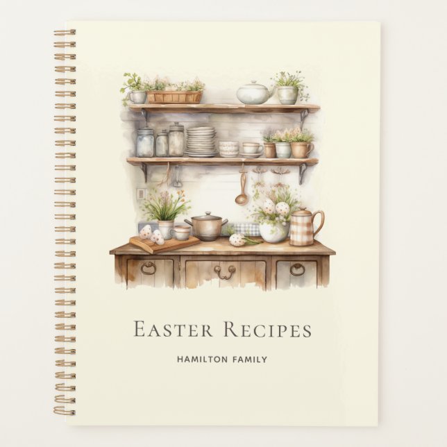 Agenda Beige Personalized Easter Recipes (Anverso)