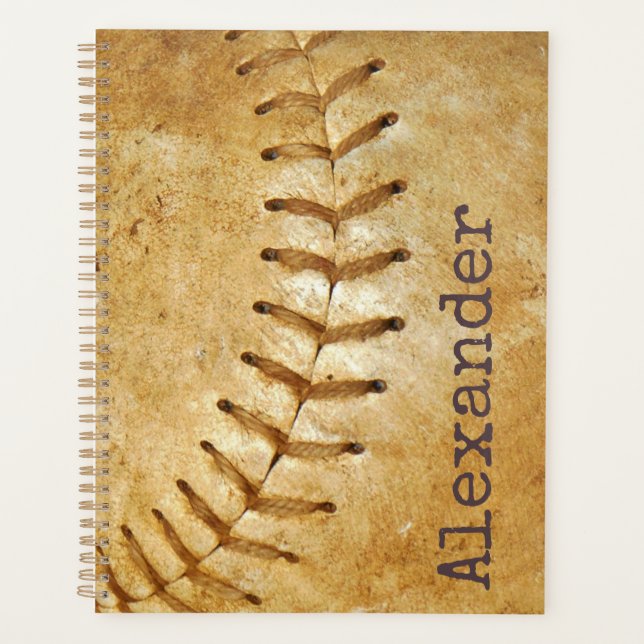 Agenda Béisbol Deportivo Vintage Cream (Anverso)