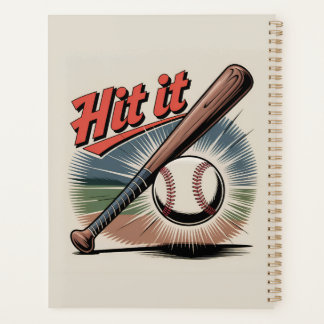 Agenda Béisbol vintage "Hit It" Deportes retro