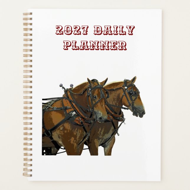 Agenda Belgian Draft Horse Daily Planner (Anverso)