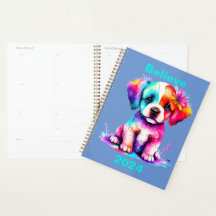 "Believe" 2024 Personalizado Planner, Puppy