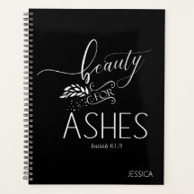 Belleza por cenizas Biblia cristiana Verse Planner