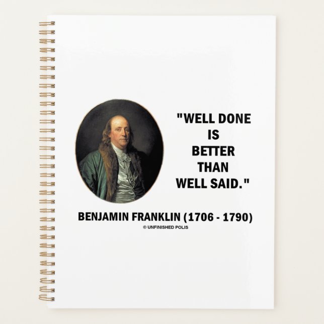 Agenda Benjamin Franklin Bien Hecho Que Bien Dicho (Anverso)