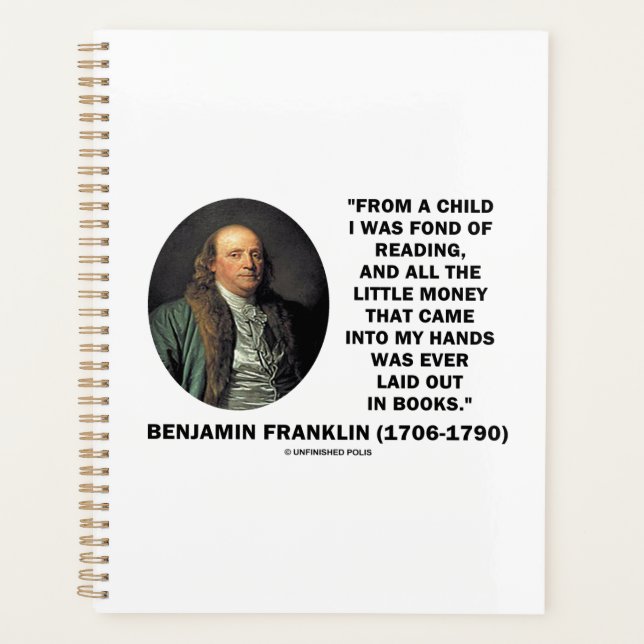 Agenda Benjamin Franklin Fond Of Leading Money Quote (Anverso)