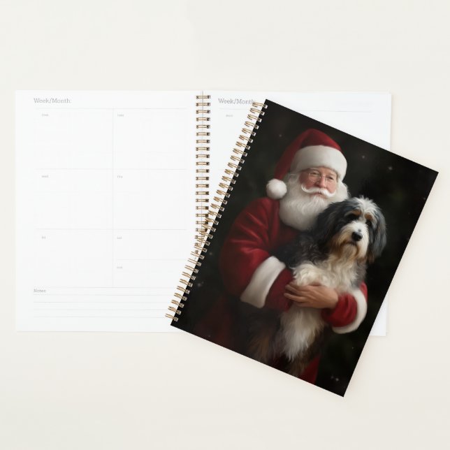 Agenda Bernedoodle con Santa Claus Festividad de Navidad (Demostración)