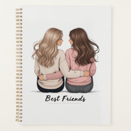 Agenda Best Friends Planner – Personalized Back‑View Girl