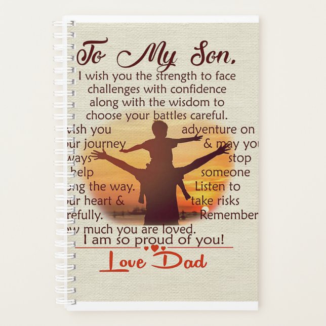 Agenda Best Gift For Son | To My Son Quotes (Anverso)