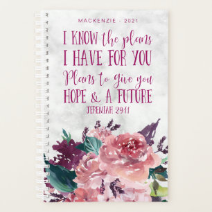 Agenda Biblia cristiana personalizada versus mármol flora