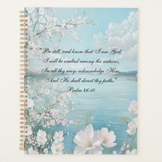 Agenda Biblia personalizada versus arte de pared floral (Anverso)