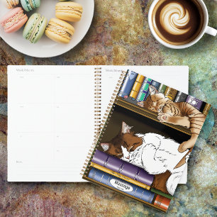 Agenda Biblioteca de libros Shelf Cats