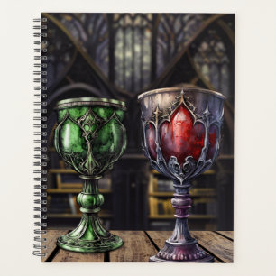 Agenda Biblioteca del Castillo del Goblet Rojo Gótico Med