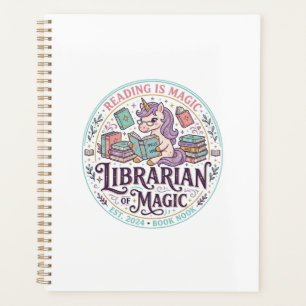 Agenda Bibliotecario Unicornio de Magia Gráfico de Produc