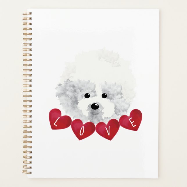 Agenda Bichon Frise dog LOVE (Anverso)
