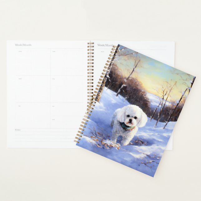 Agenda Bichon Frise Let It Snow Navidades (Demostración)