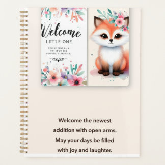 Agenda Bienvenida a Little One - Fox & Floral Planner"